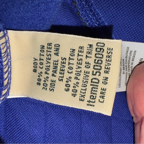 L.L. Bean quarter zip quilted pullover Blue XS Petite - Picture 8 of 8